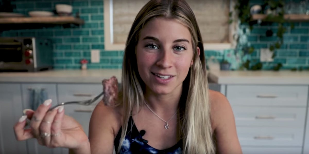 A formerly vegan influencer followed the meat-only carnivore diet for 30 days and her fans are not happy
